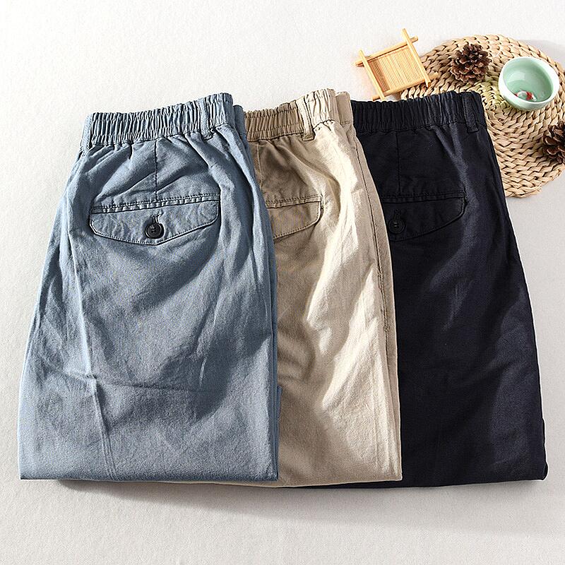 Drawstring Elastic Waist Casual Shorts