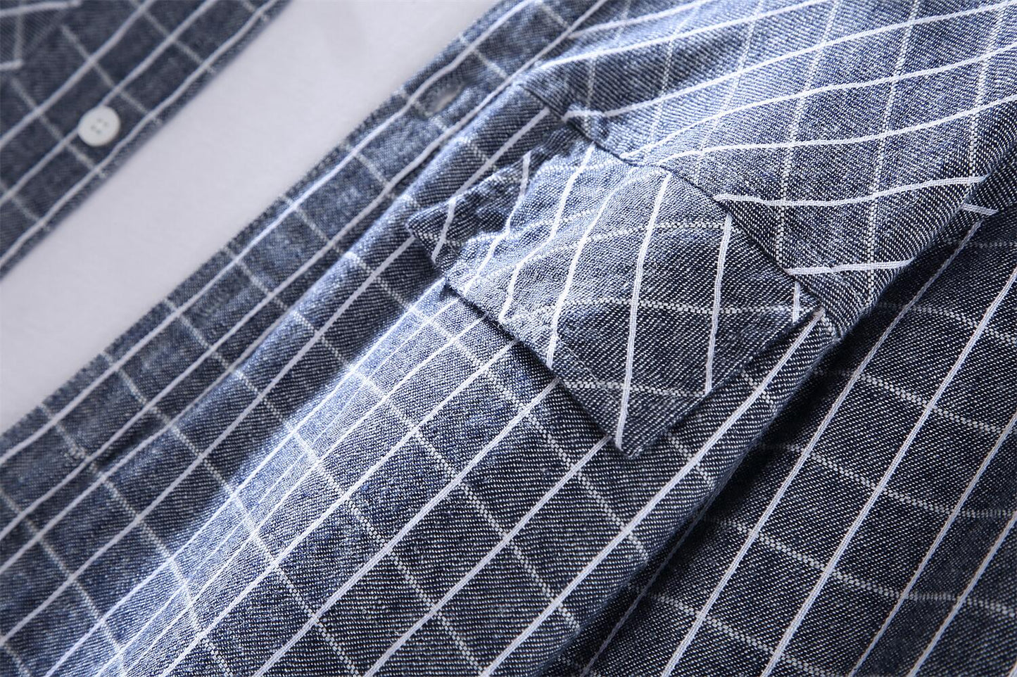 Plaid Square Collar Shirt - Casual Workwear